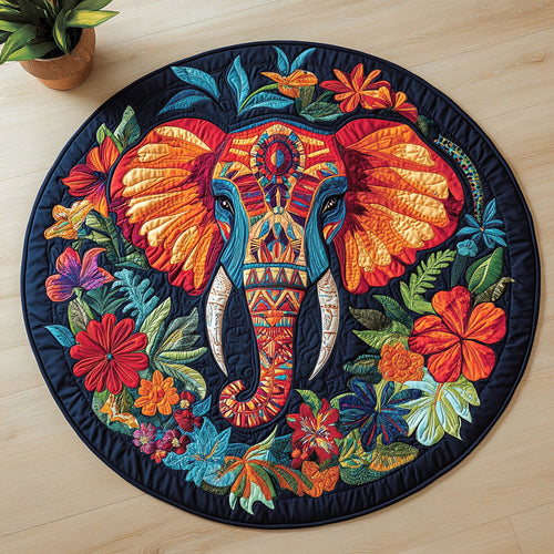 Blooming Elephant CW2305411CL Quilted Round Mat