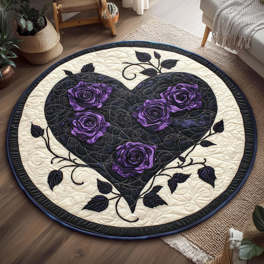 Curse Black Heart WP2204018CL Quilted Round Mat