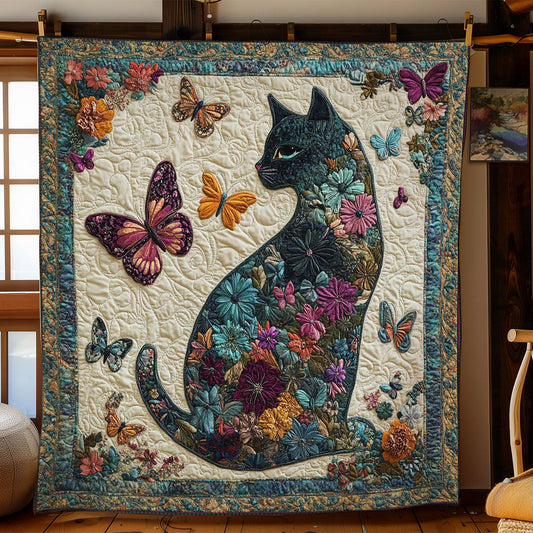 Floral Fantasy Cat WN2403032CL Quilt