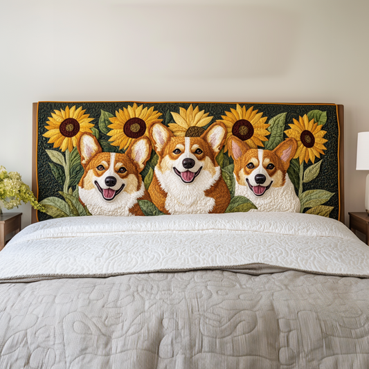 Blooming Corgi XR1712003CL Quilted Headboard Slipcover