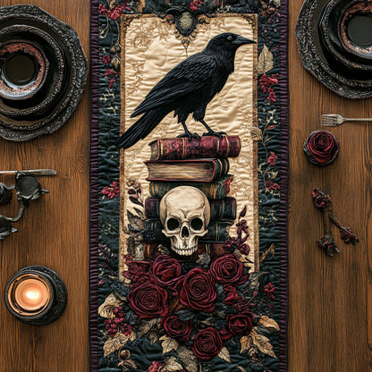 Mystic Raven Book CW0901096CL Quilted Table Runner