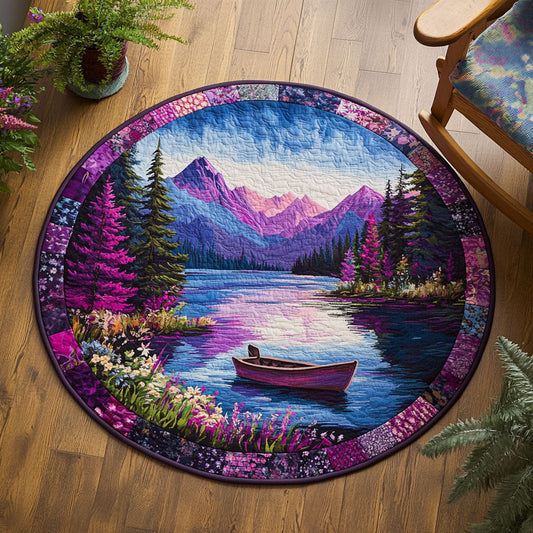 Dreamlike Tranquilt Boat WJ1404048CL Quilted Round Mat