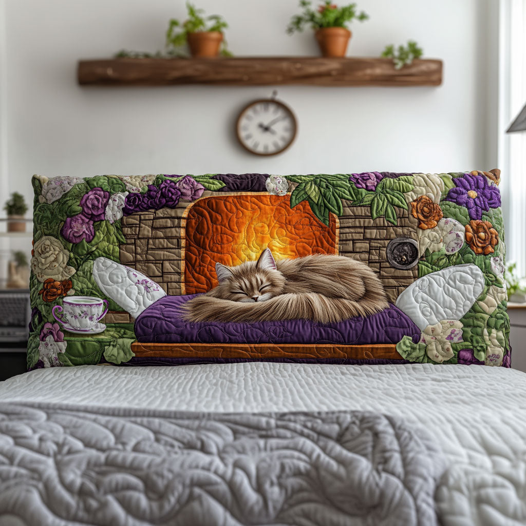 Sleeping Cat By Heater QA2812009CL Quilted Headboard Slipcover