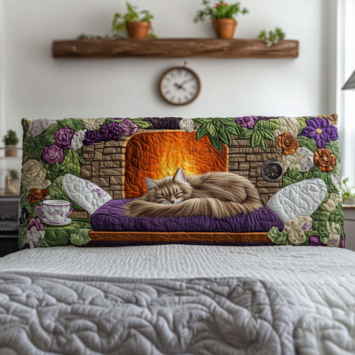 Sleeping Cat By Heater QA2812009CL Quilted Headboard Slipcover