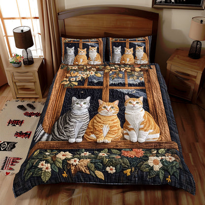 Cute Cat By The Window WJ2711038CL Duvet Cover Set