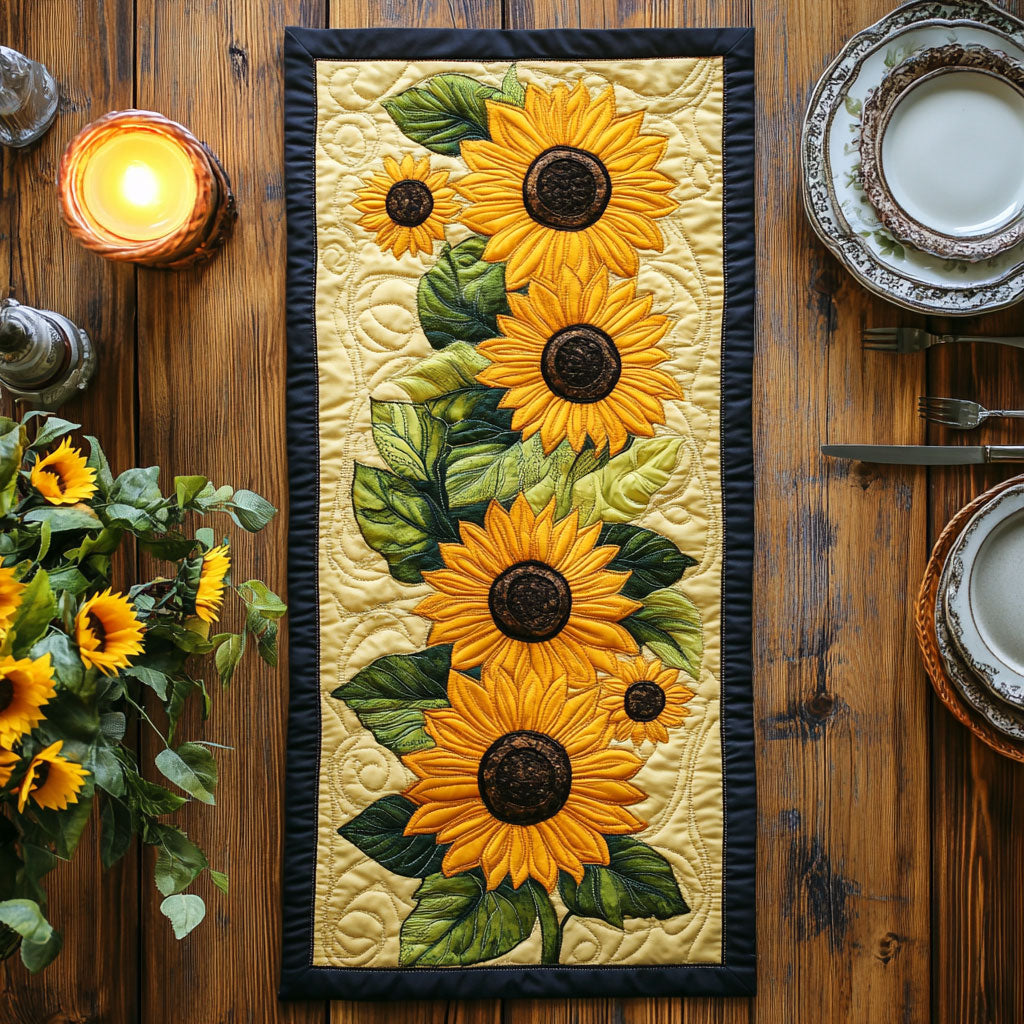 Sunflower Bloom CW0606020CL Quilted Table Runner