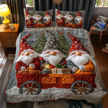 Cozy Gnome Christmas WG2509005CL Duvet Cover Set