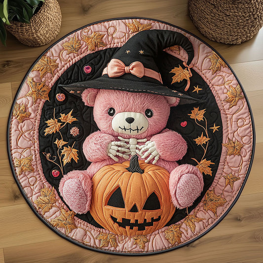 Harvest Moon Teddy Bear WN1208041CL Quilted Round Mat