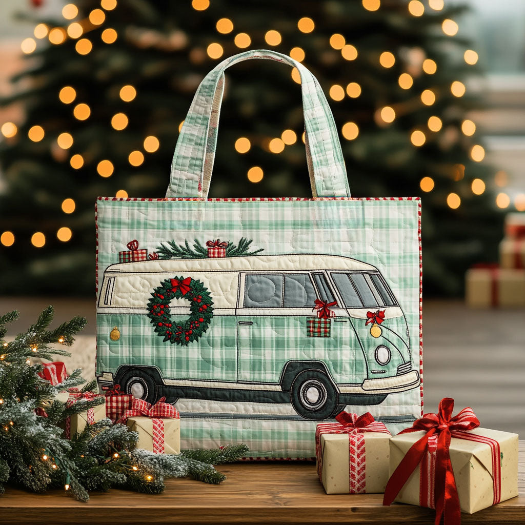 Merry Road Camper Van WN0411069CL Quilted Tote Bag