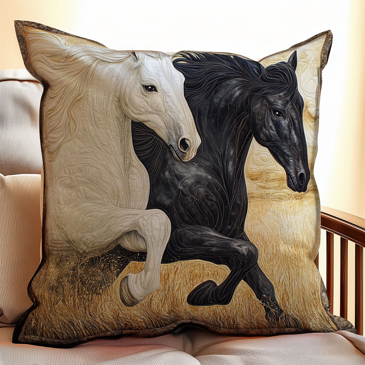 Horse WX0601112CL Quilt Pillow Case