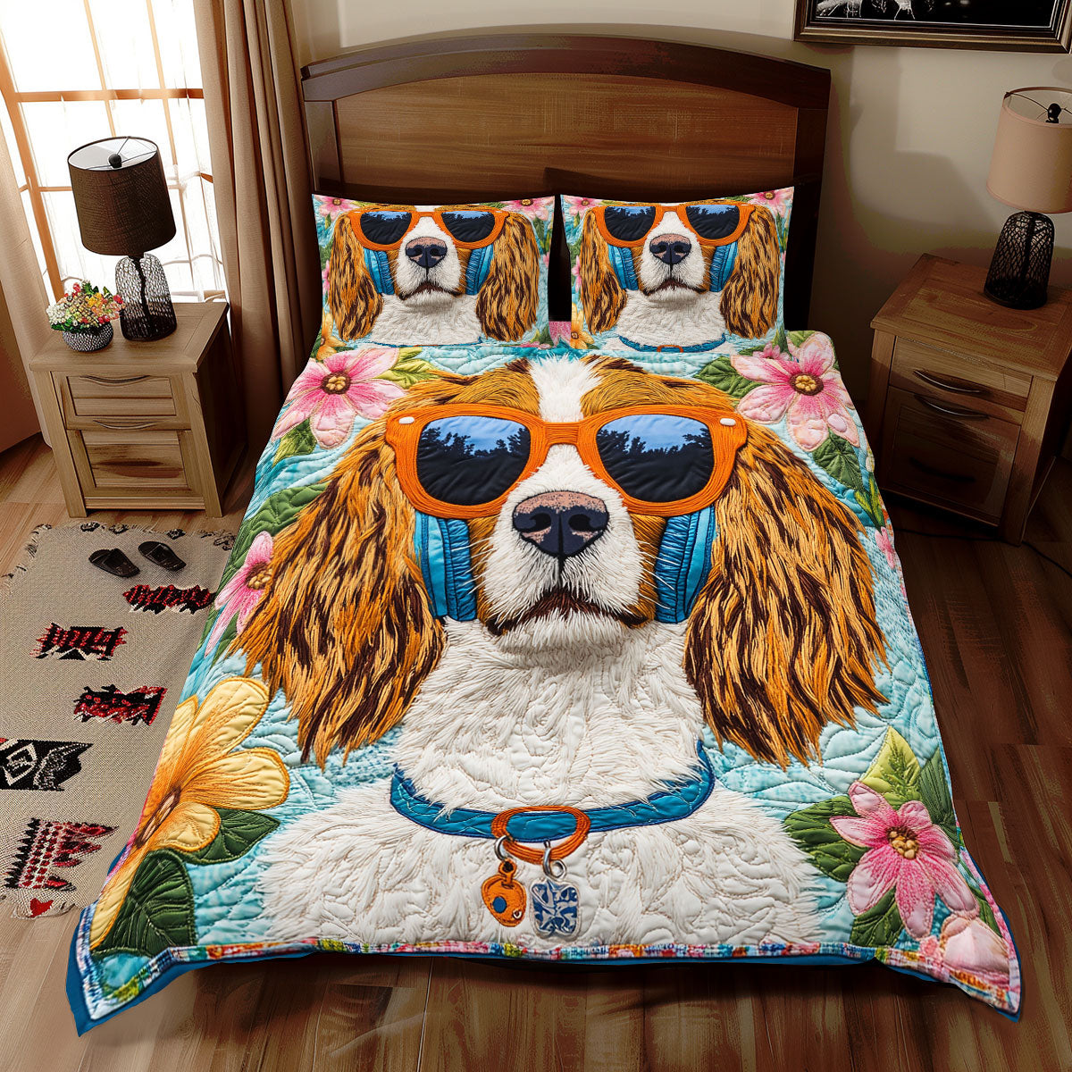 Happy Cocker Spaniel WX1112076CL Duvet Cover Set