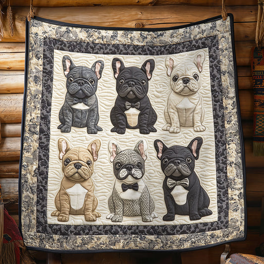 The Frenchie Hug CM1904037CL Quilt