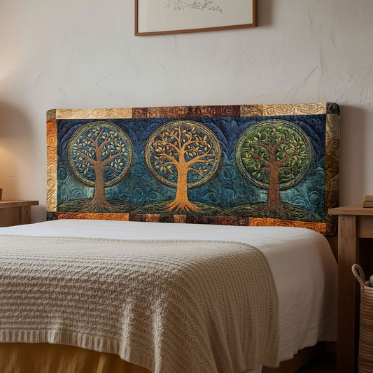 Balance Tree Of Life WN2012012CL Quilted Headboard Slipcover