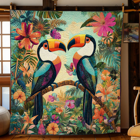 Floral Toucan Symphony WN0511008CL Quilt