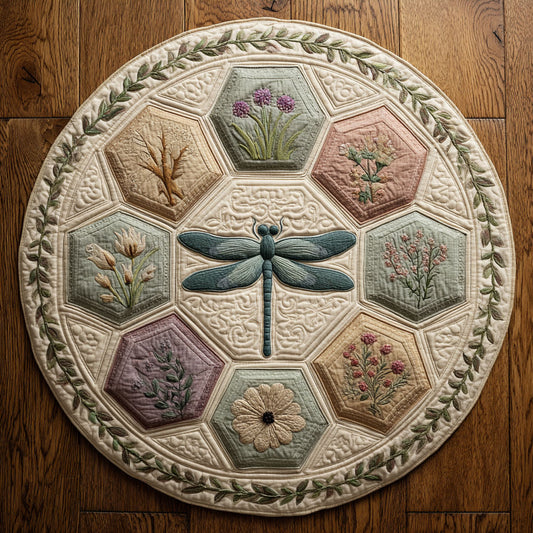 Dragonfly Dream CW0509005CL Quilted Round Mat