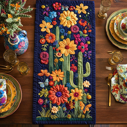 Cactus Fiesta Bloom CP1706042CL Quilted Table Runner
