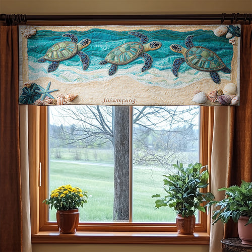Turtle Ocean WX1305037CL Quilted Valance