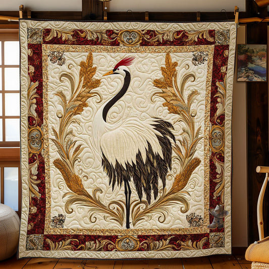 Golden Elegance Crane WN2312023CL Quilt