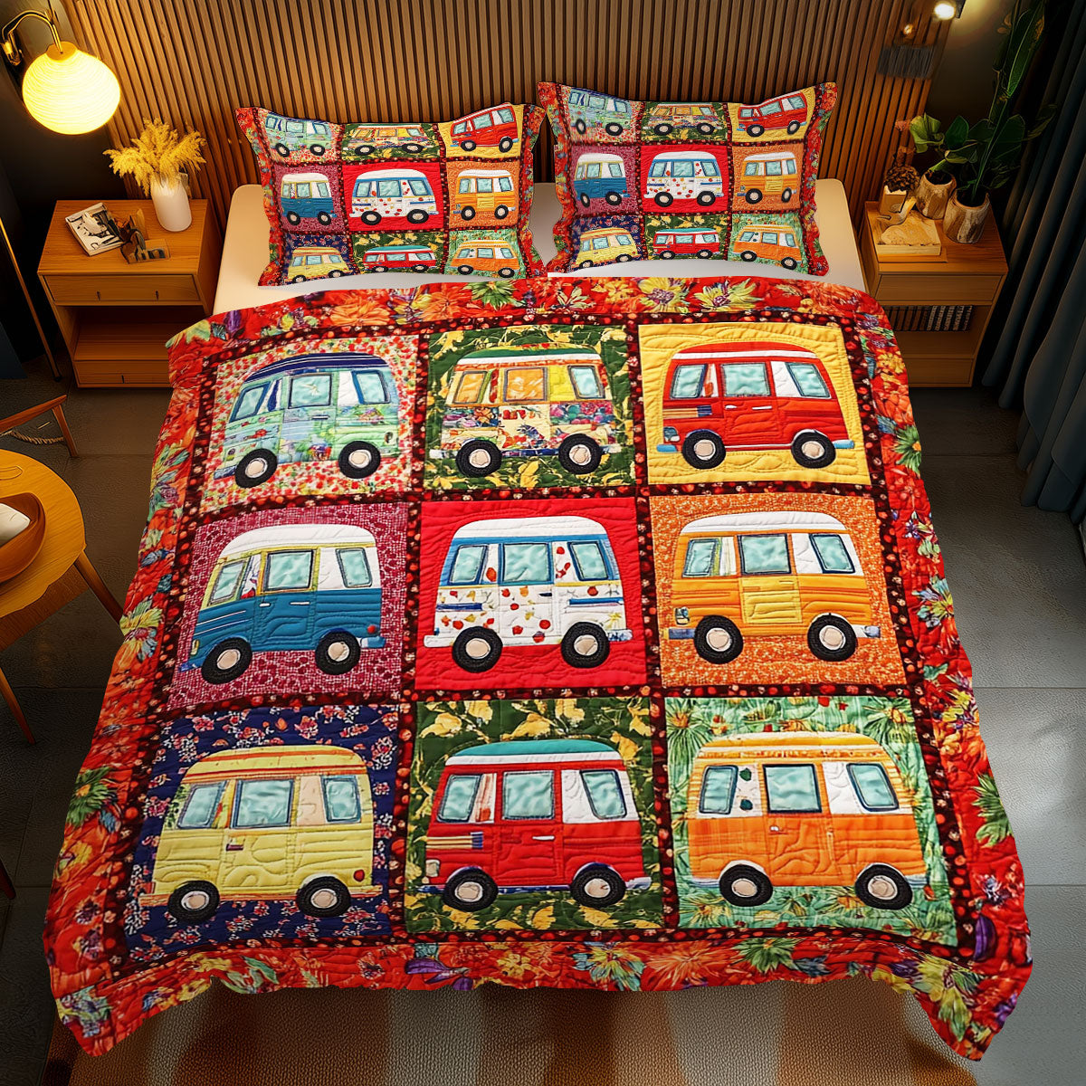 Vintage Camper Van WJ1012050CL Duvet Cover Set