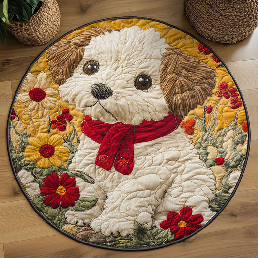 Little Puppy WJ2103069CL Quilted Round Mat