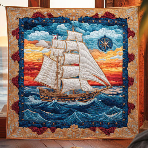 Whispering Wave Sailboat WN0809127CL Quilt