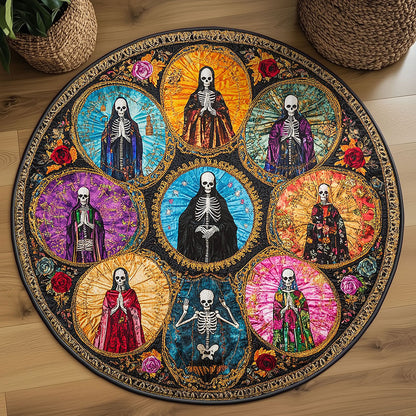 Golden Skeleton WN2908032CL Quilted Round Mat