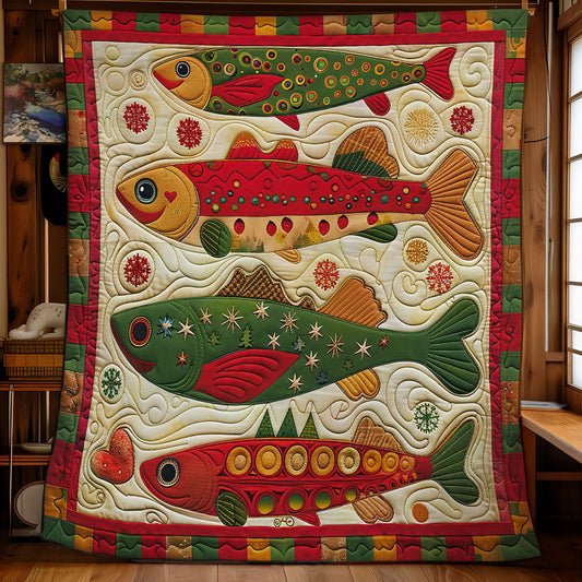 Holiday Fish CW0411014CL Quilt