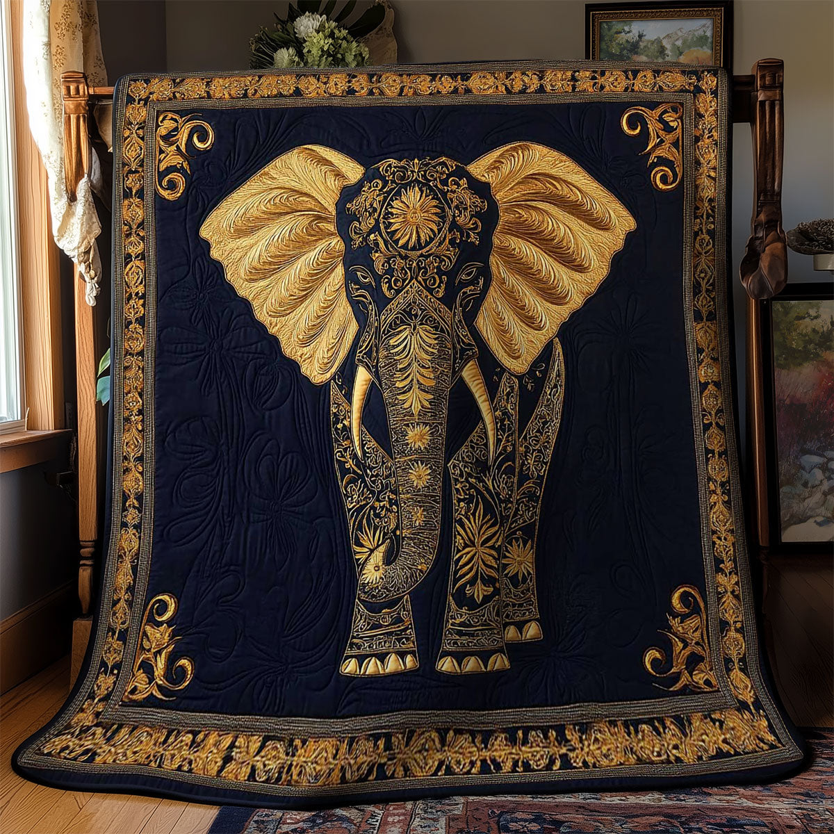 Ornate Elephant WN1003023CL Quilt