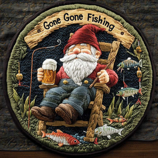 Rustic Gnome WN1205076CL Quilted Round Mat