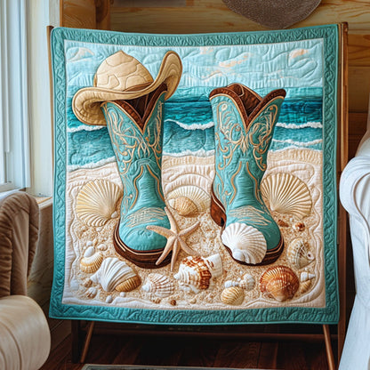 Cowboy At The Shore WY0508033CL Quilt