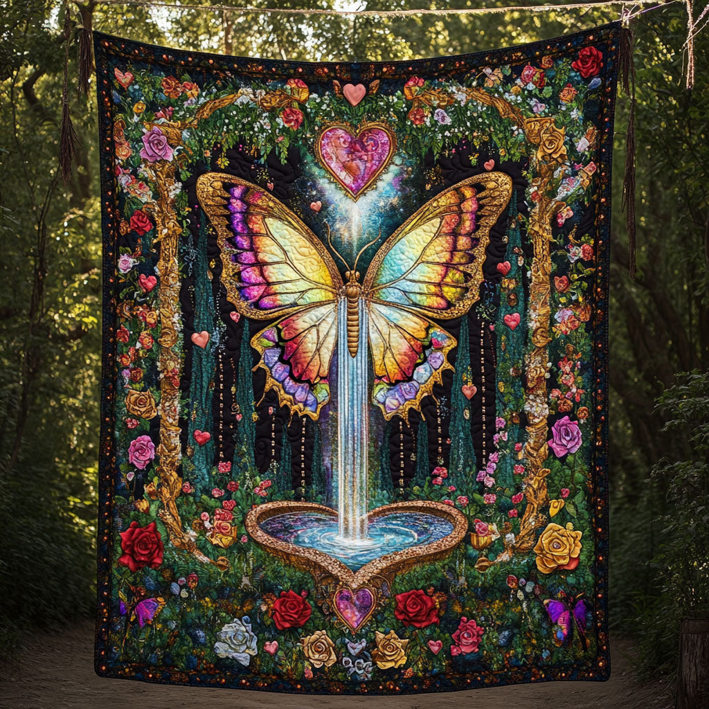 Butterfly Hear Flower WT2201006CL Quilt