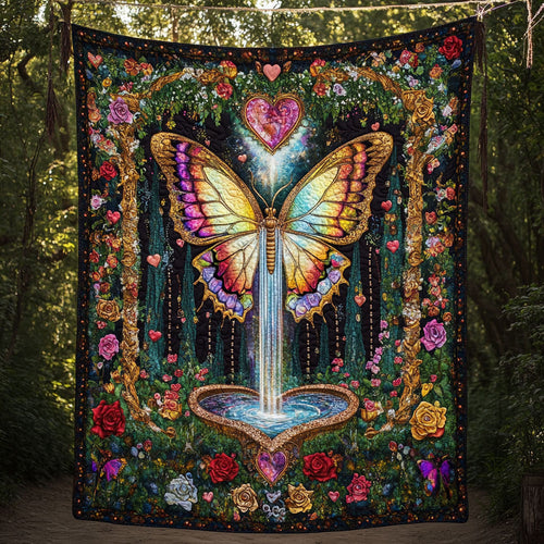 Butterfly Hear Flower WT2201006CL Quilt