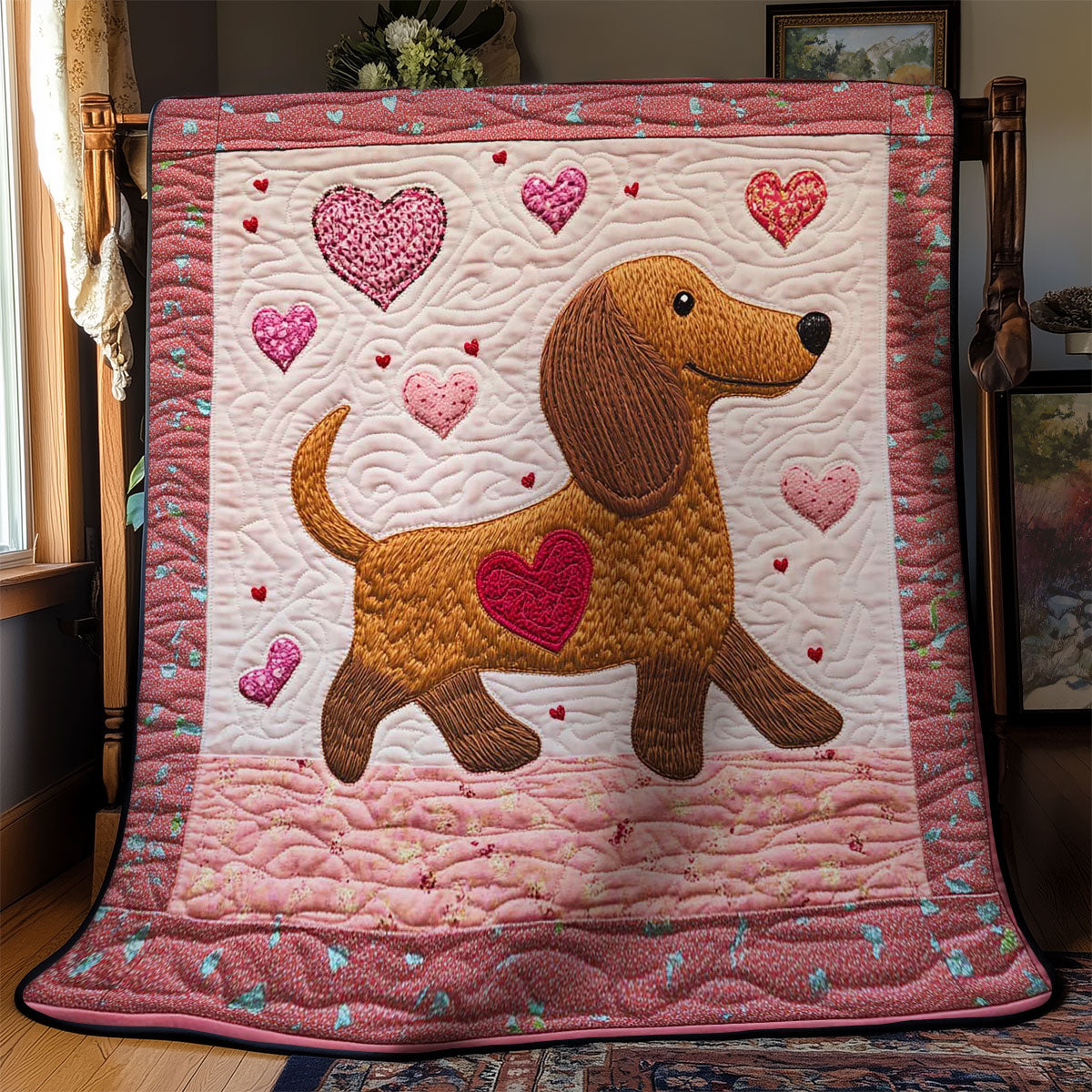 Dachshund Love WN3112005CL Quilt