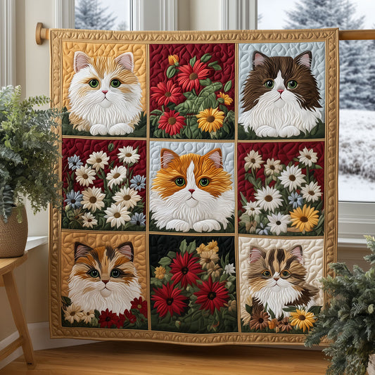 Winter Day Warmth from Floral Cats XK0611005CL Quilt