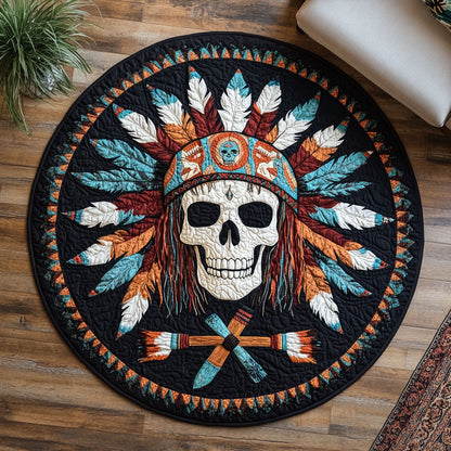Spirit Skull WX0605046CL Quilted Round Mat