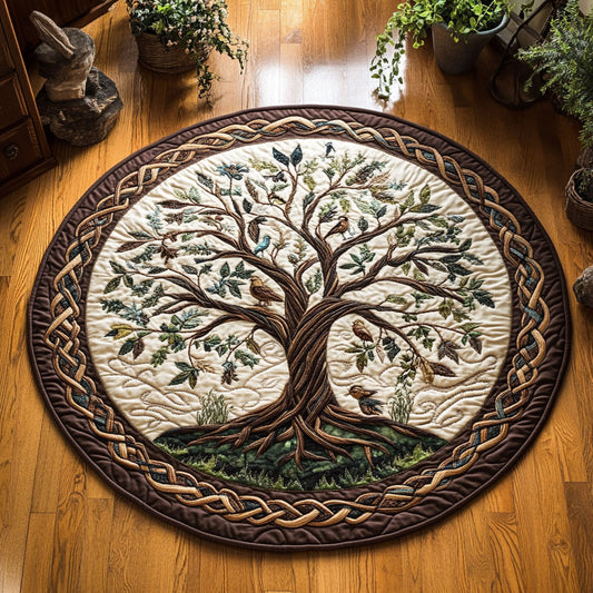 Tree Of Life WY0904047CL Quilted Round Mat