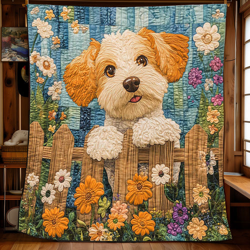 Garden Jack Russell Dog WP0701010CL Quilt