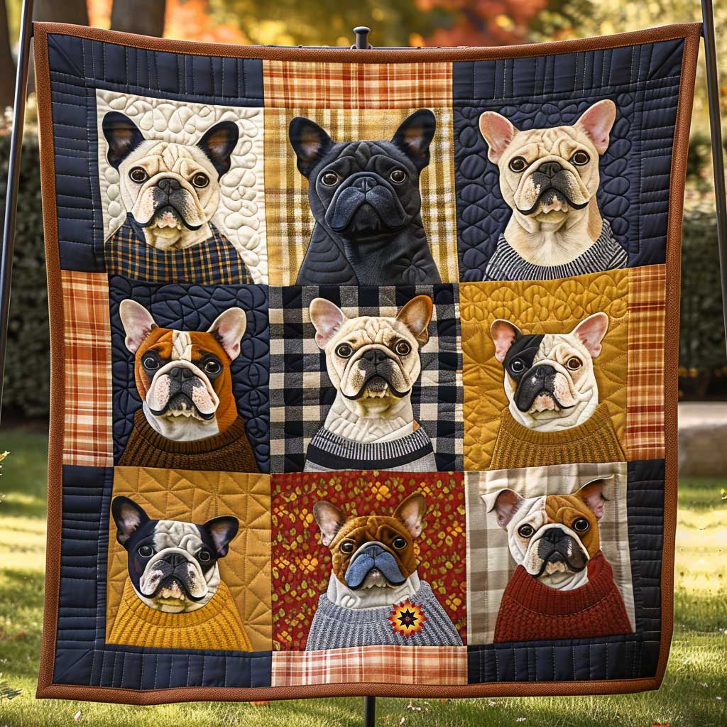 Winter French Bulldog Fashion WP3010052CL Quilt