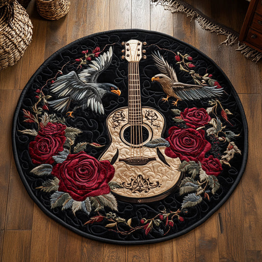 Mystic Eagle Guitar WY0905034CL Quilted Round Mat