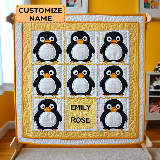 Snowy Square Friends WJ2607003CL Personalized Baby Quilt