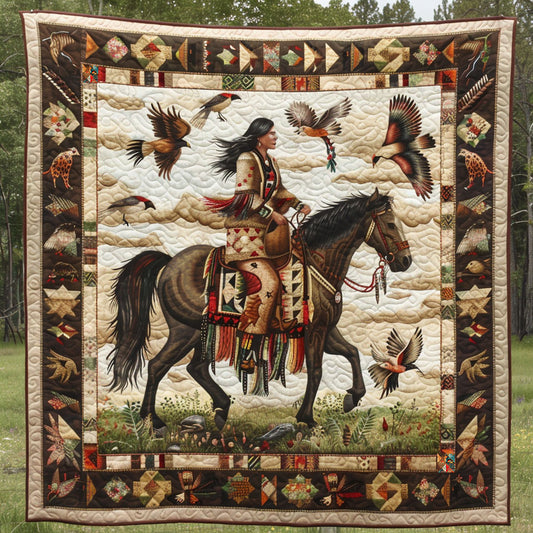 Native American Woman WJ1710021CL Quilt