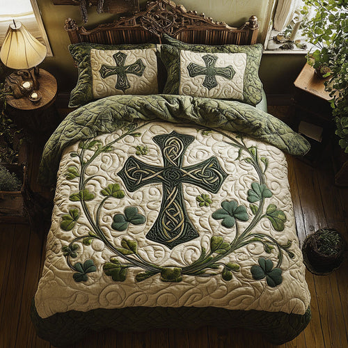 Shamrock Wreath And Cross WY2202082CL Duvet Cover Set