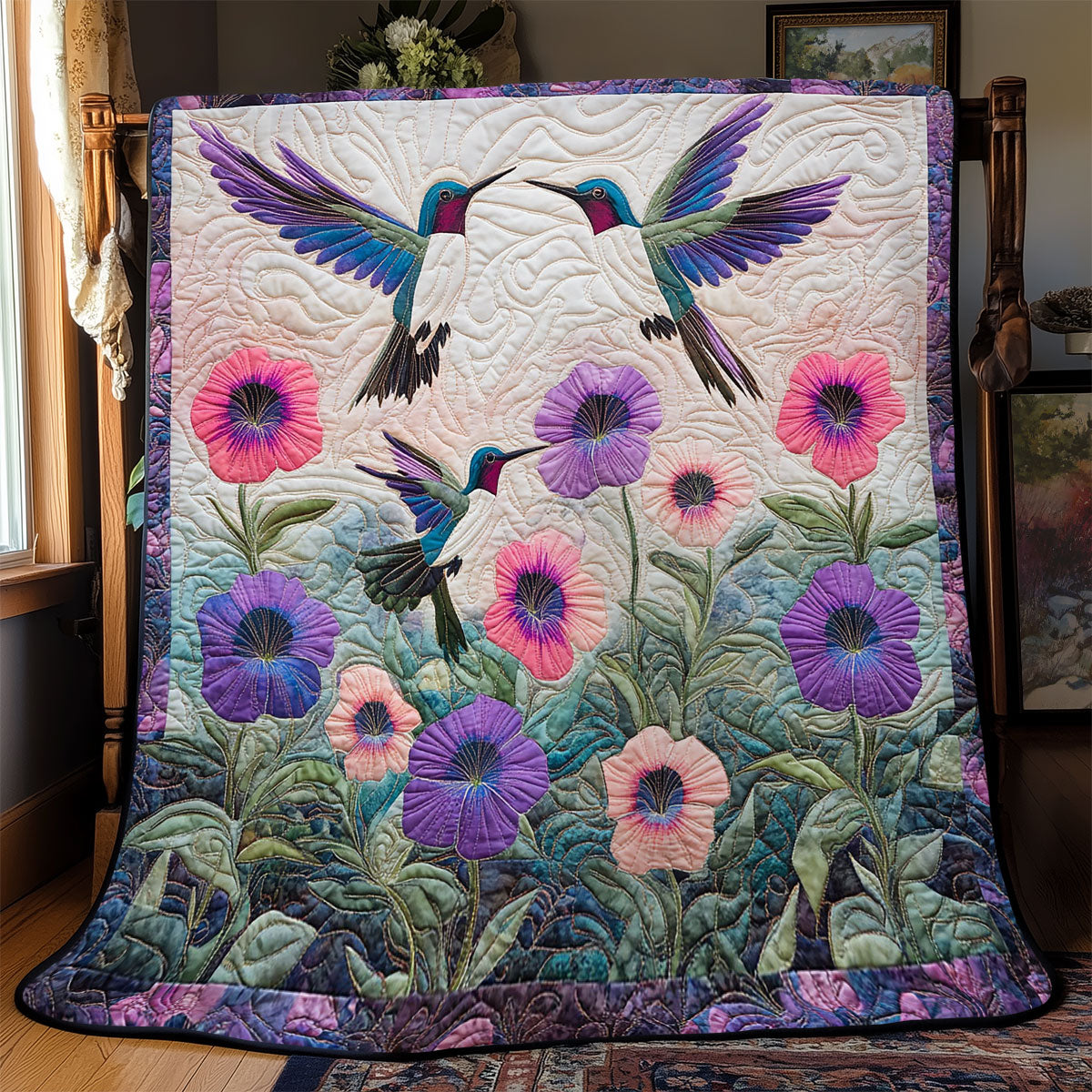 Blooming Hummingbird WJ1001005CL Quilt