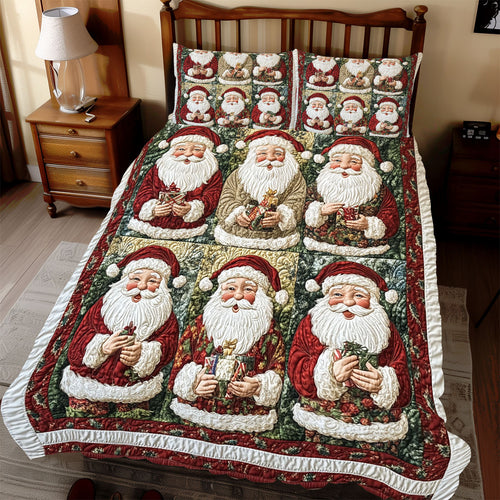 Santa Claus Patchwork WX2311089CL Duvet Cover Set