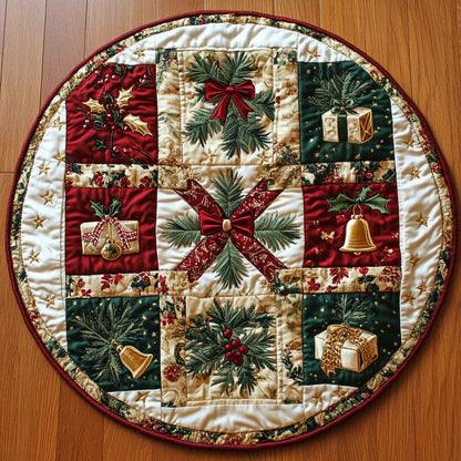 Cozy Christmas Bells WN0309020CL Quilted Round Mat