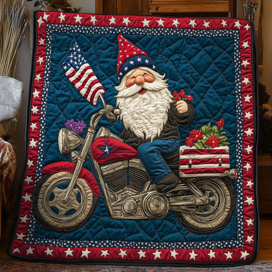 Biker Gnome Patriotic WX1306003CL Quilt