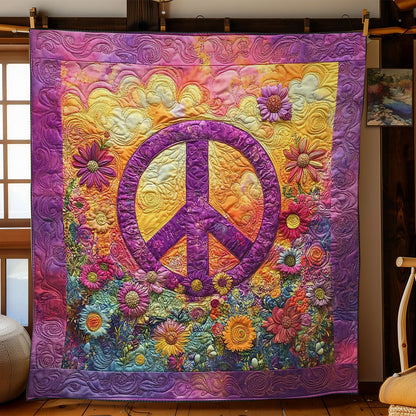 Vibrant Peace Blossoms WN2201005CL Quilt