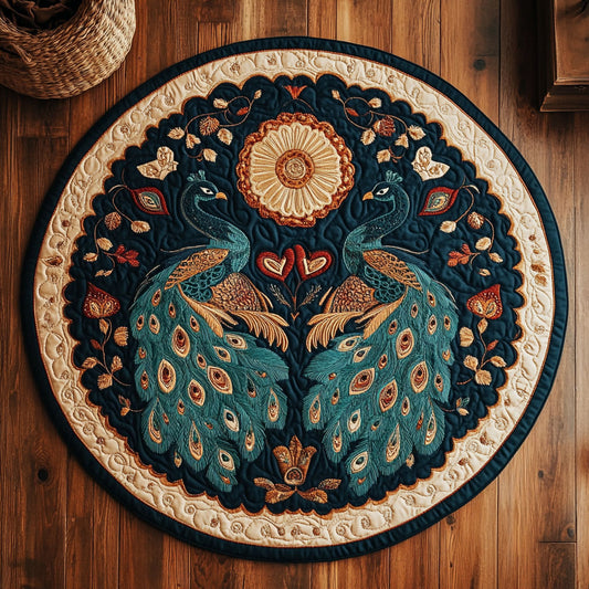 Golden Courtship WY2907077CL Quilted Round Mat