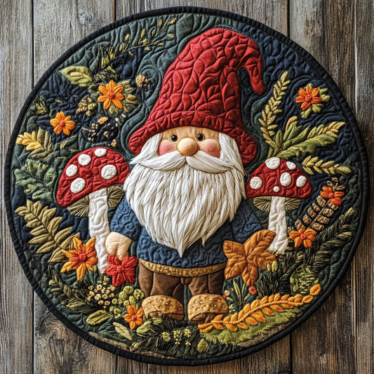 Gnome’s Nature Nest WN1507051CL Quilted Round Mat