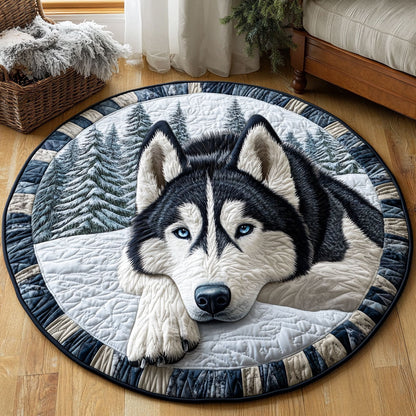 Winter Eyes CP2810004CL Quilted Round Mat